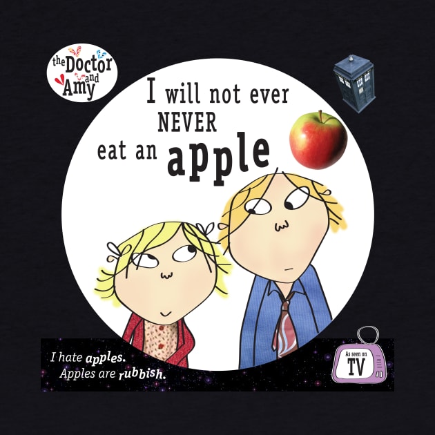 The Doctor & Amy - I will not ever never eat an apple by MikesStarArt